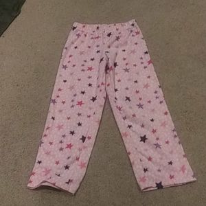 A pair of 7\8 pajama pants.